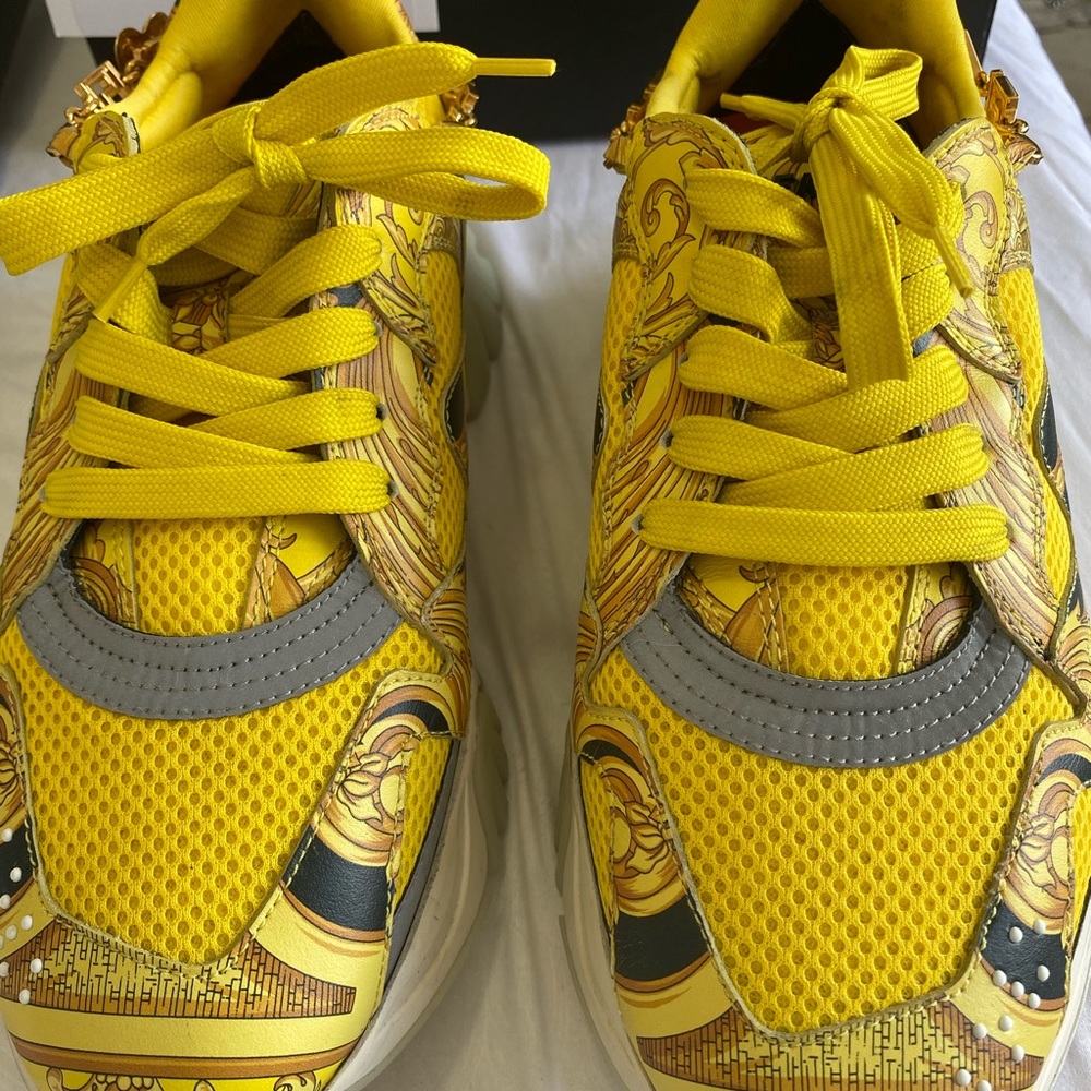 Authentic Versace Platform signature-print sneaker